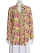 Chiara Boni Floral Print Long Sleeve Button-Up Top
