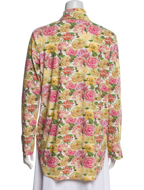 Chiara Boni Floral Print Long Sleeve Button-Up Top