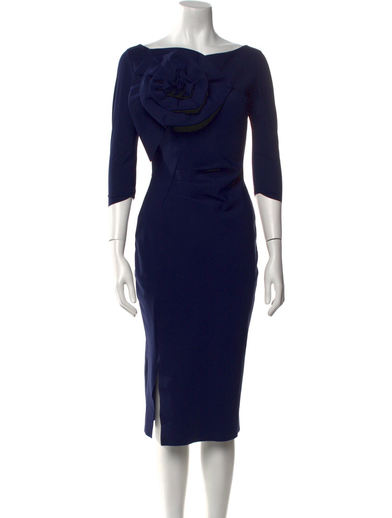 Chiara Boni Cowl Neck Midi Length Dress