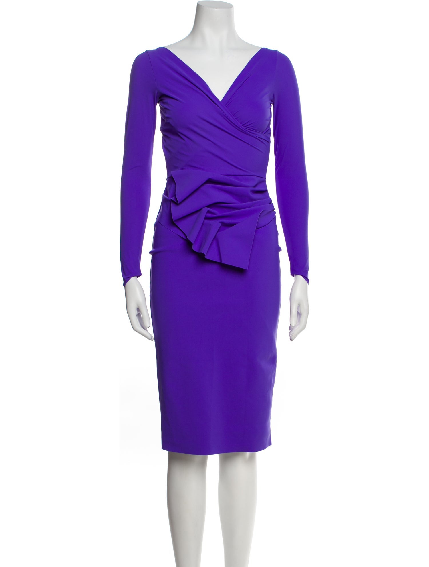 Chiara Boni V-Neck Knee-Length Dress