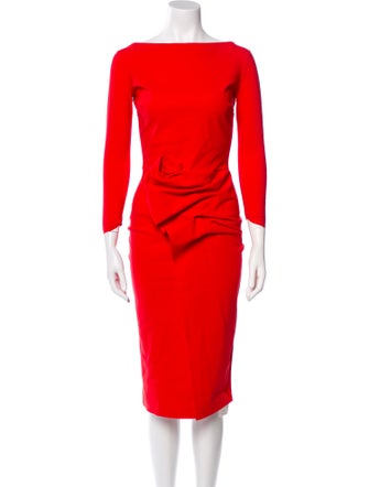 Chiara Boni Bateau Neckline Midi Length Dress