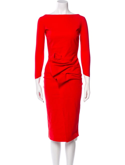 Chiara Boni Bateau Neckline Midi Length Dress