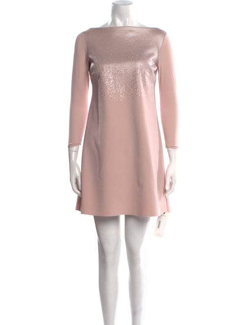 Chiara Boni Bateau Neckline Mini Dress