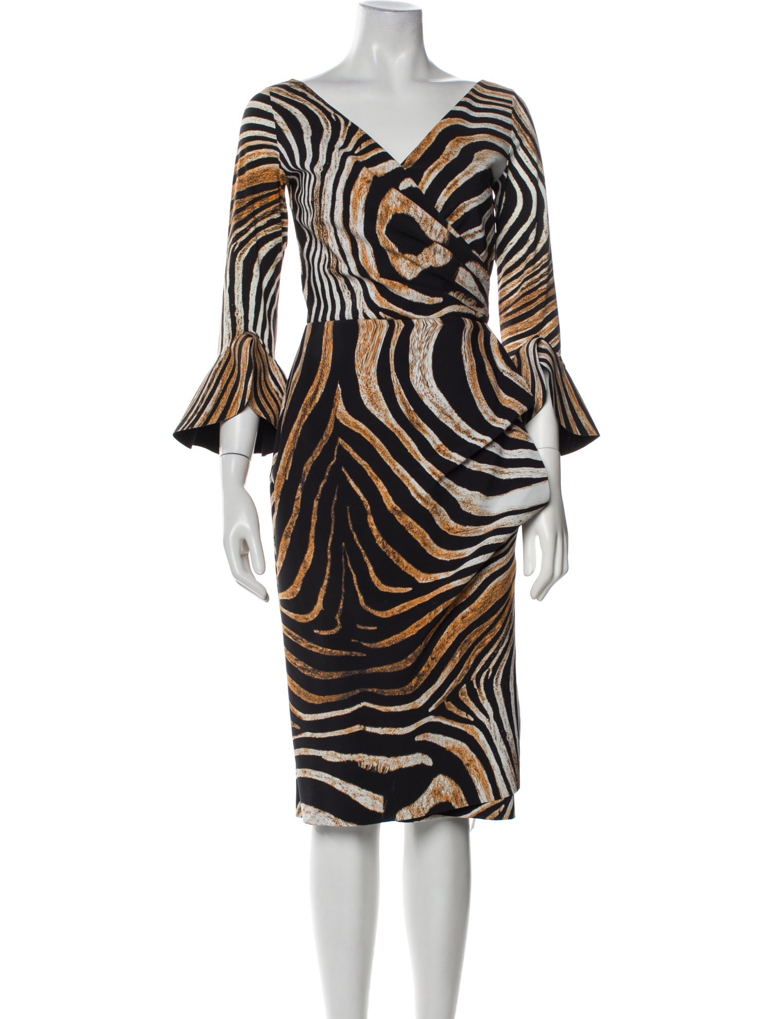 Chiara Boni Animal Print Midi Length Dress
