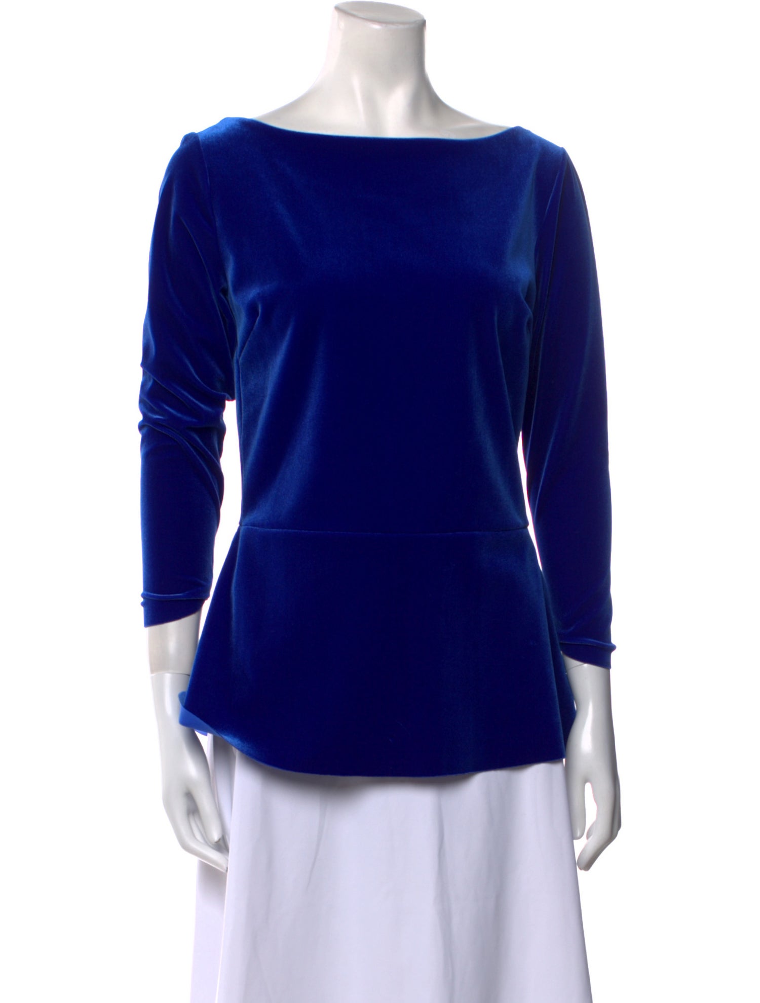 Chiara Boni Bateau Neckline Three-Quarter Sleeve Blouse