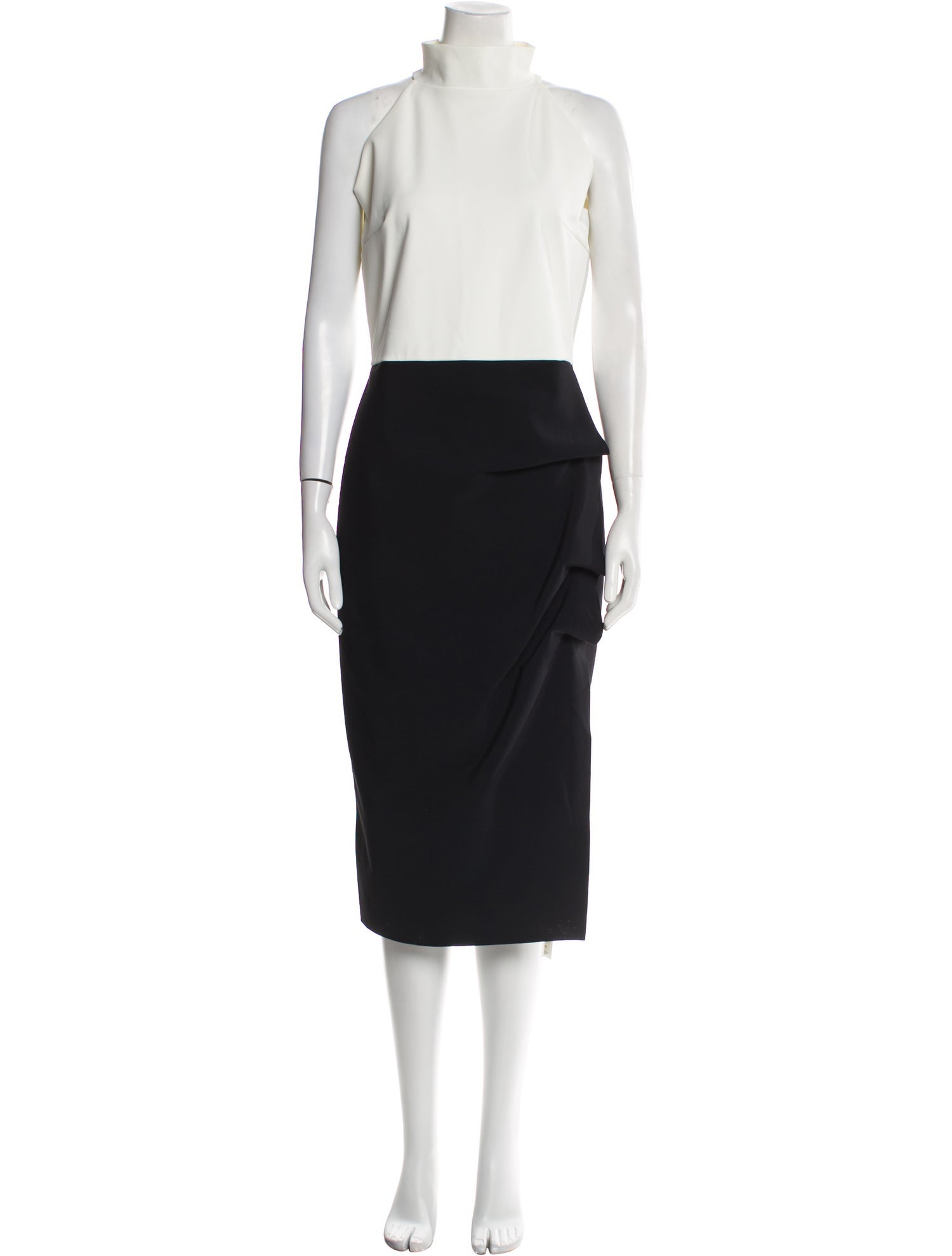 Chiara Boni Mock Neck Midi Length Dress