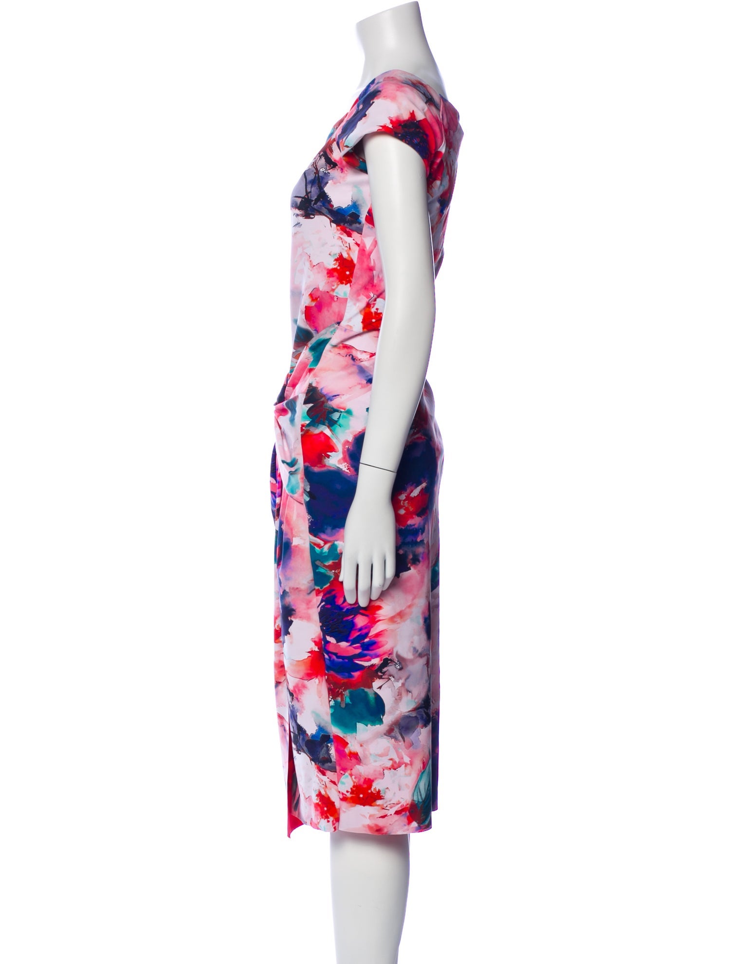 Chiara Boni Floral Print Midi Length Dress w/ Tags