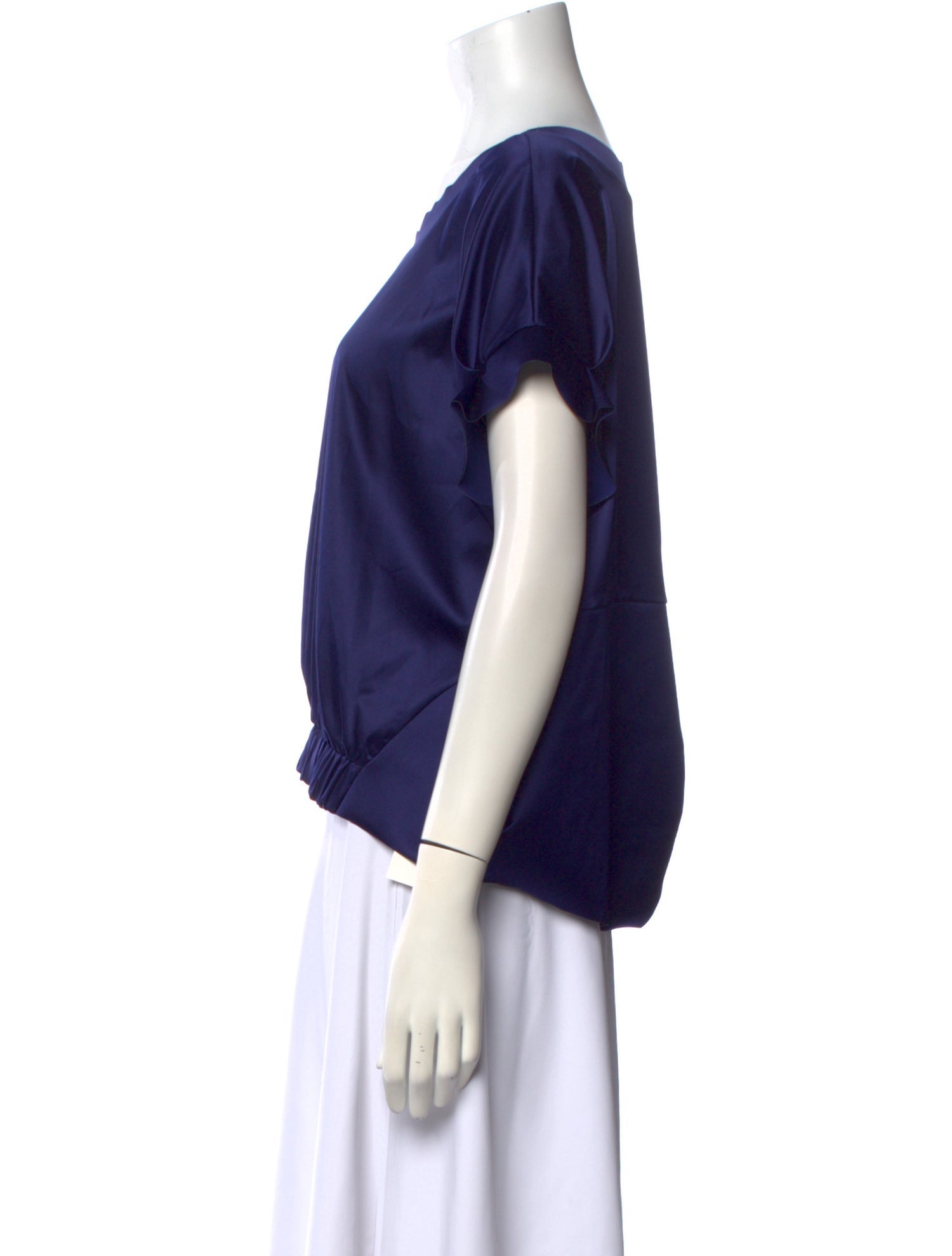 Chiara Boni Bateau Neckline Short Sleeve Blouse