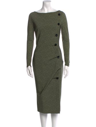 Chiara Boni Bateau Neckline Midi Length Dress