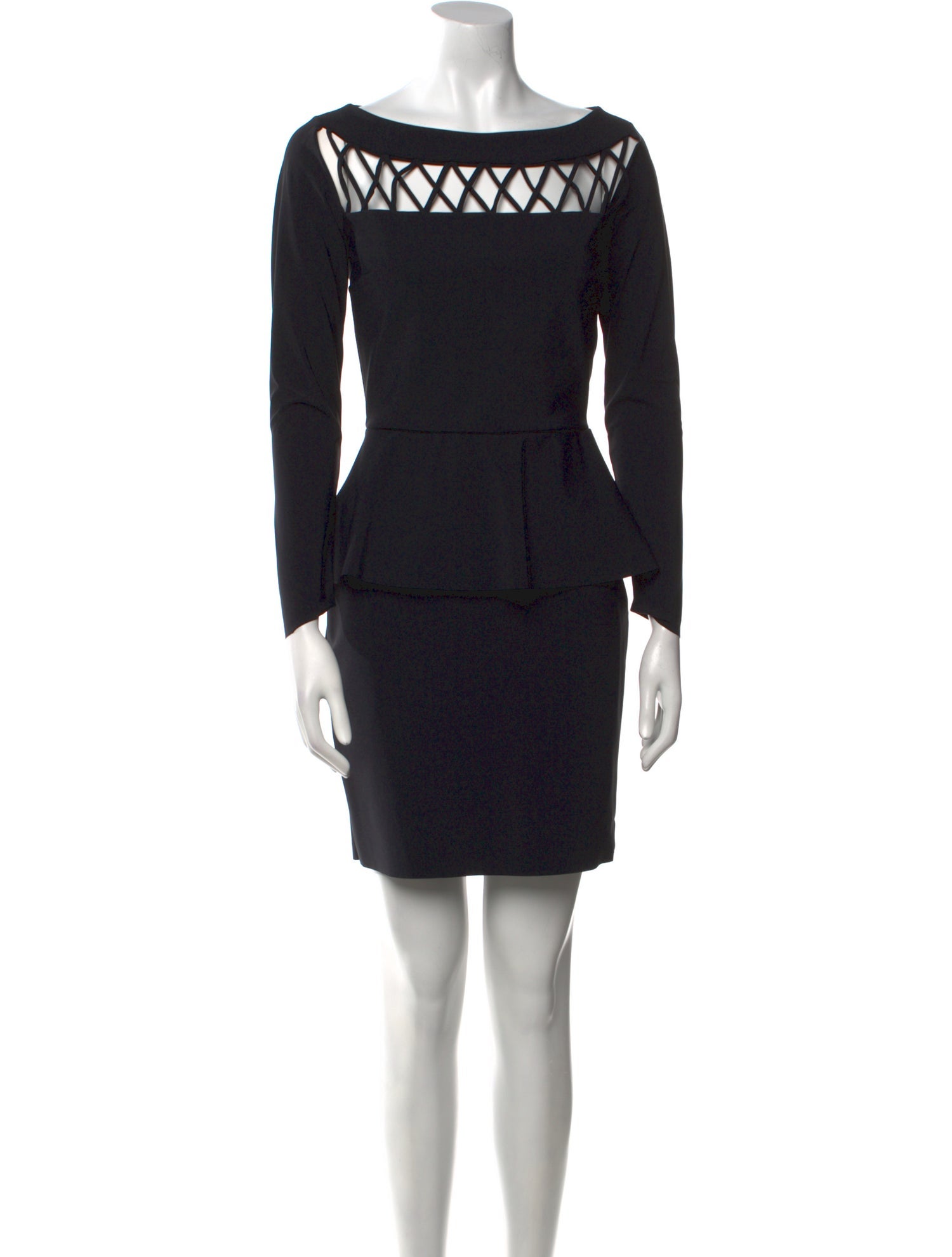 Chiara Boni Bateau Neckline Mini Dress