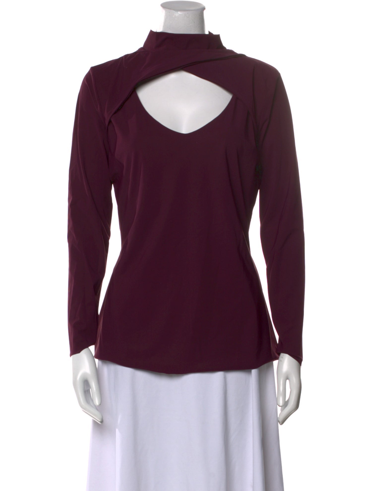 Chiara Boni Mock Neck Long Sleeve Top