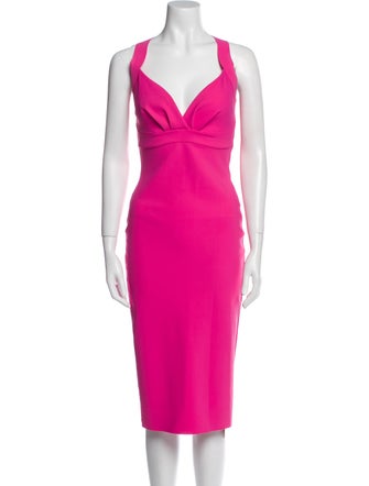 Chiara Boni V-Neck Midi Length Dress