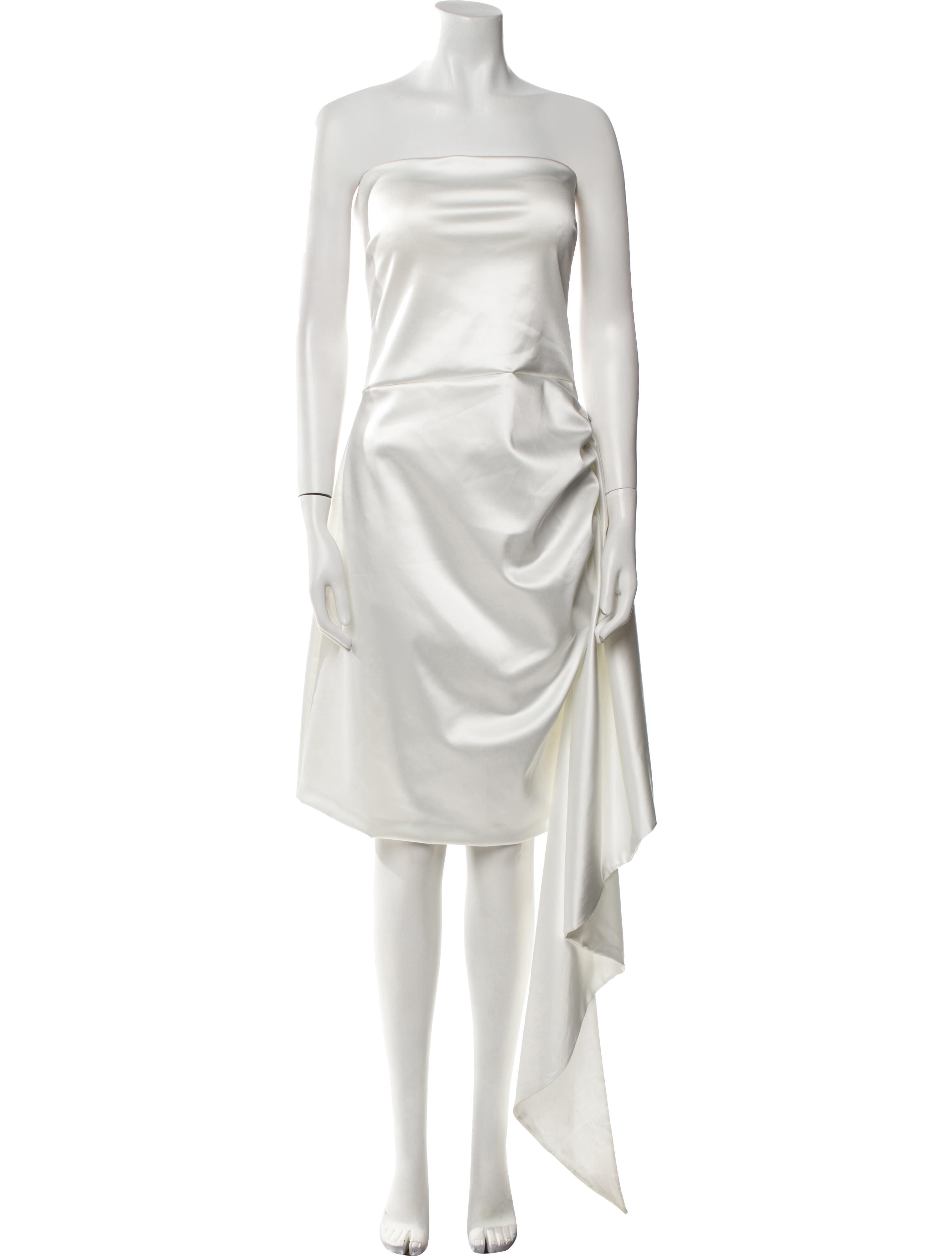 Chiara Boni Strapless Knee-Length Dress