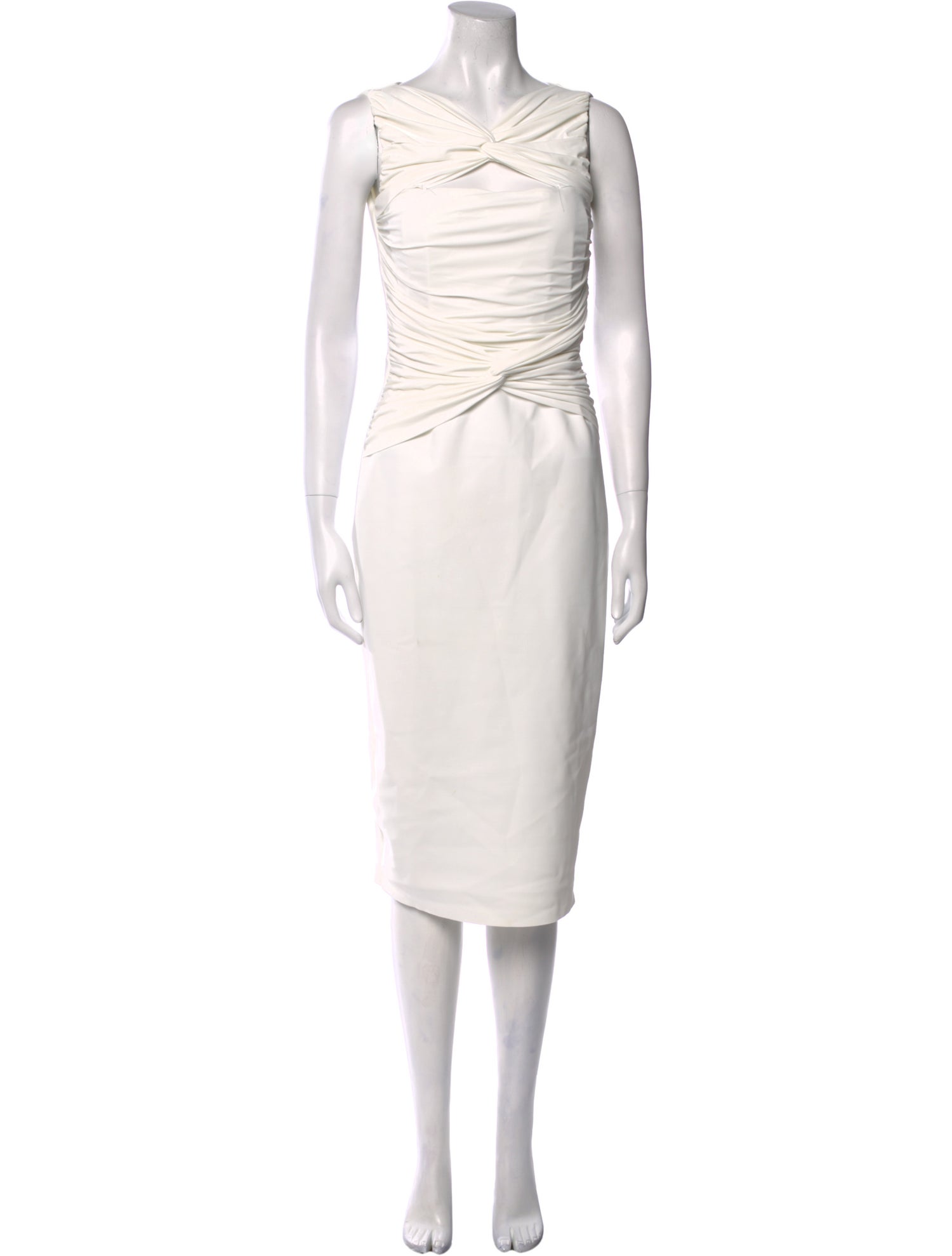 Chiara Boni Cowl Neck Midi Length Dress