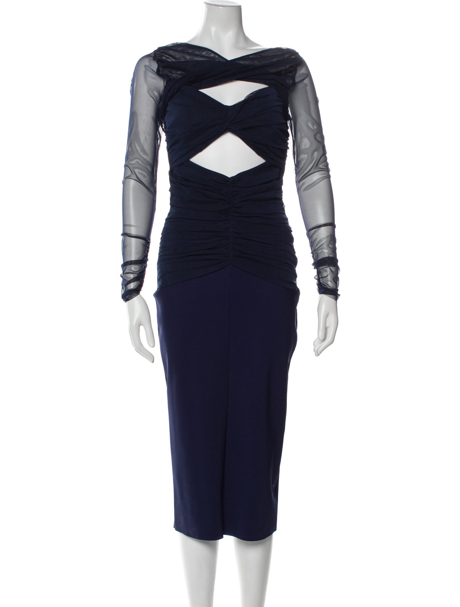 Chiara Boni Bateau Neckline Midi Length Dress