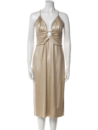 Chiara Boni V-Neck Midi Length Dress