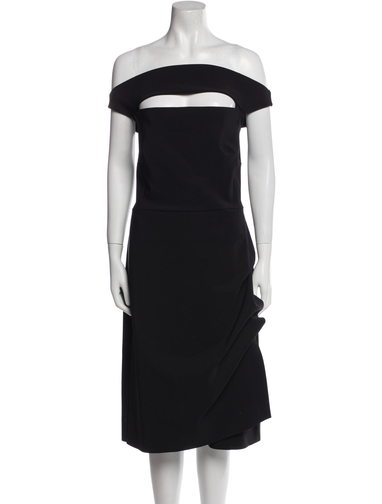 Chiara Boni Off-The-Shoulder Midi Length Dress