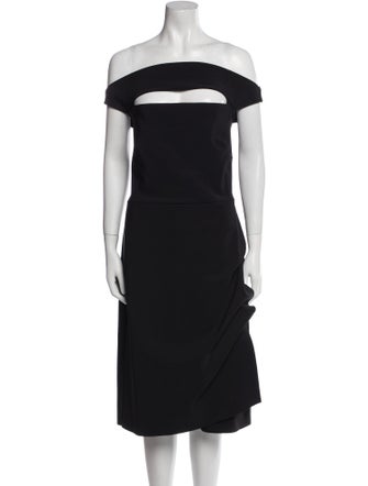 Chiara Boni Off-The-Shoulder Midi Length Dress