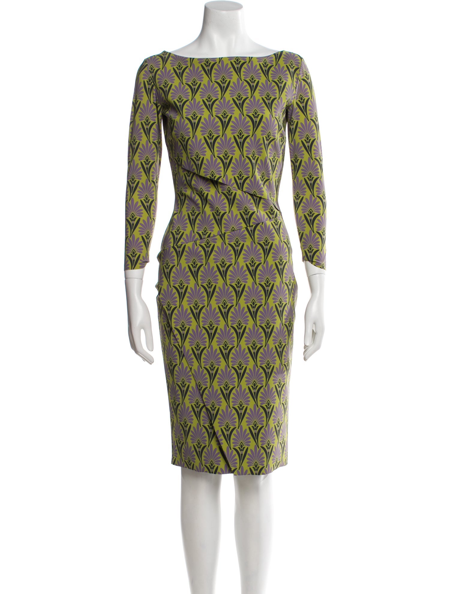 Chiara Boni Printed Knee-Length Dress w/ Tags