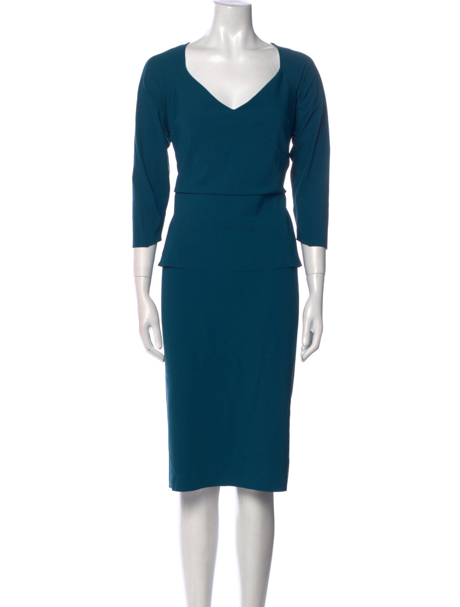 Chiara Boni V-Neck Knee-Length Dress