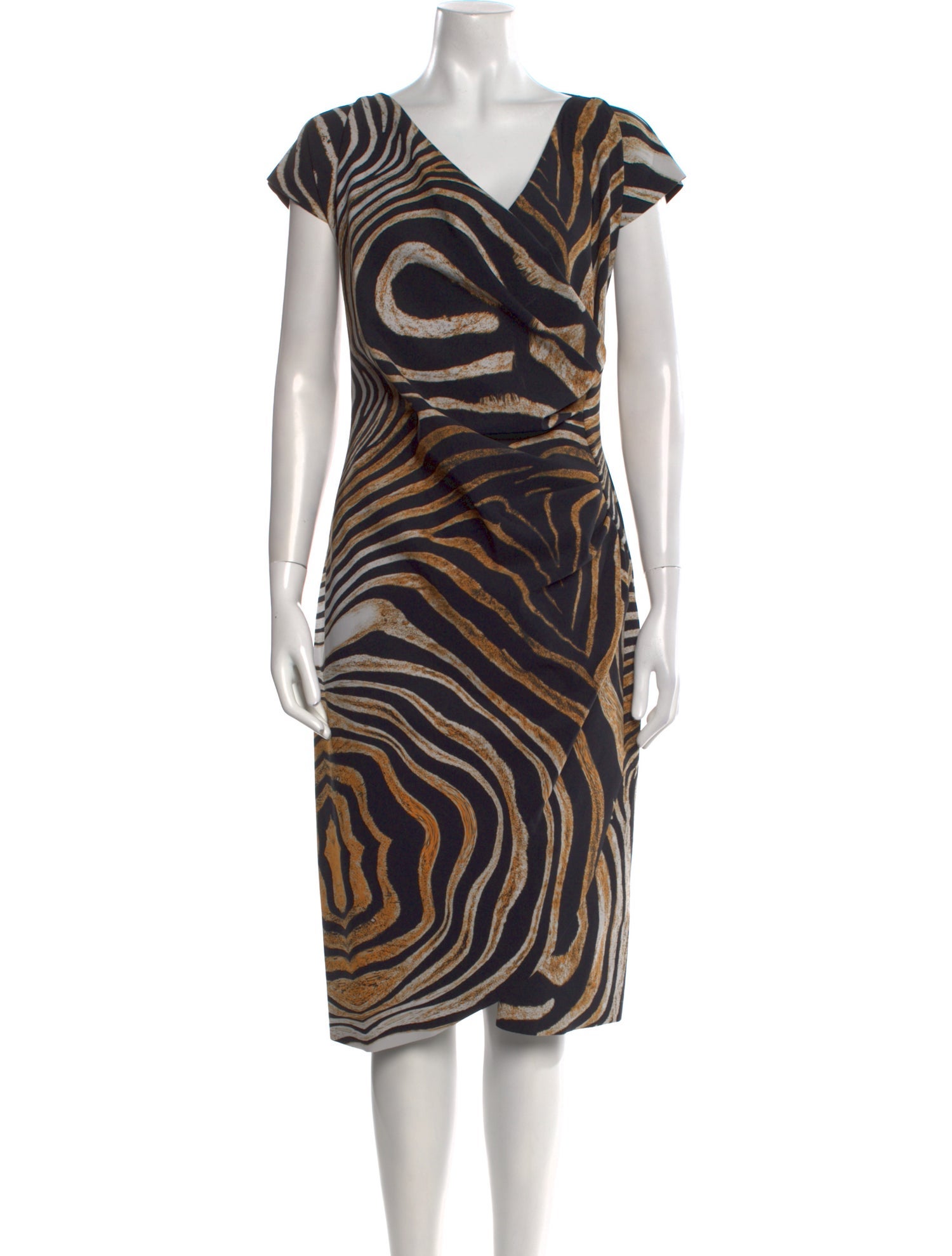 Chiara Boni Animal Print Midi Length Dress