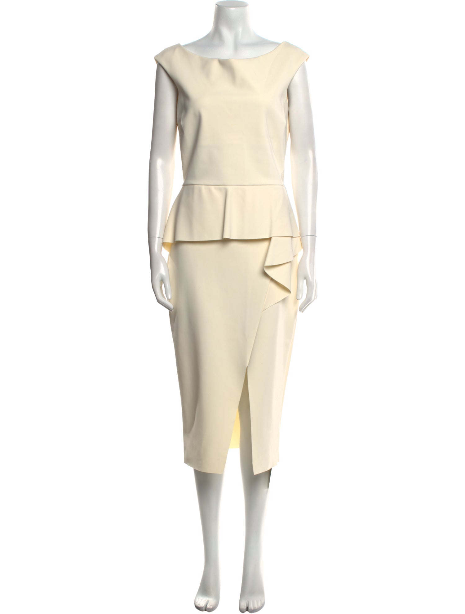 Chiara Boni Bateau Neckline Midi Length Dress