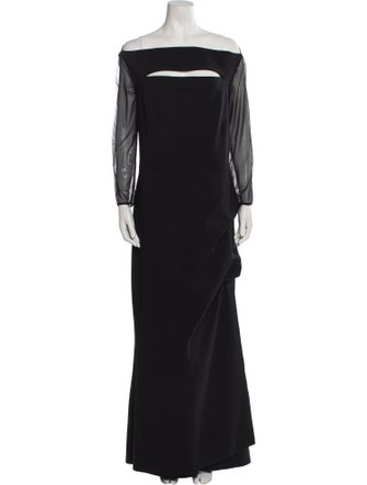 Chiara Boni Off-The-Shoulder Long Dress