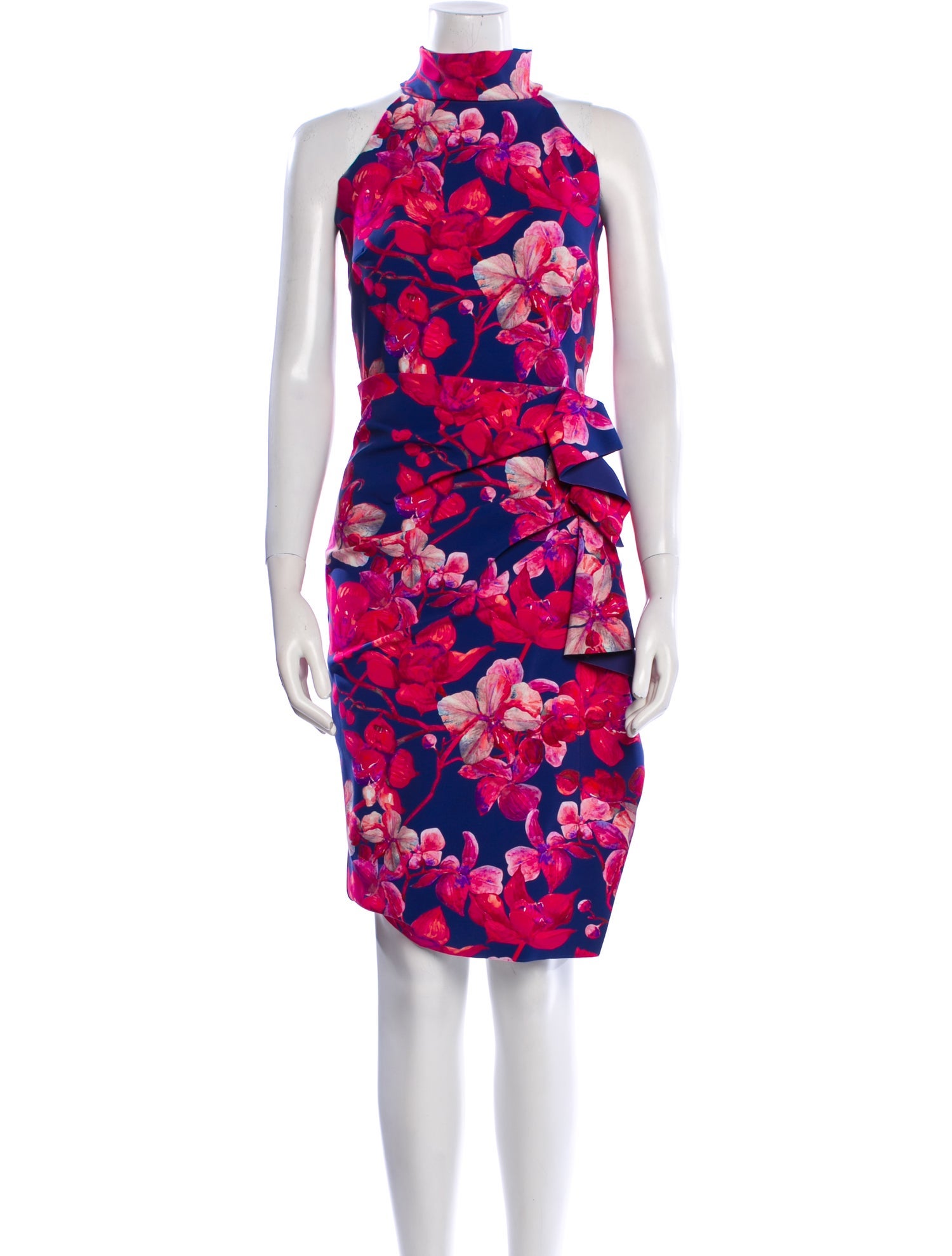Chiara Boni Floral Print Knee-Length Dress w/ Tags