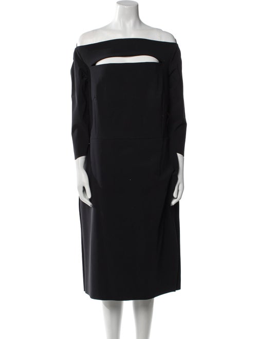 Chiara Boni Off-The-Shoulder Midi Length Dress