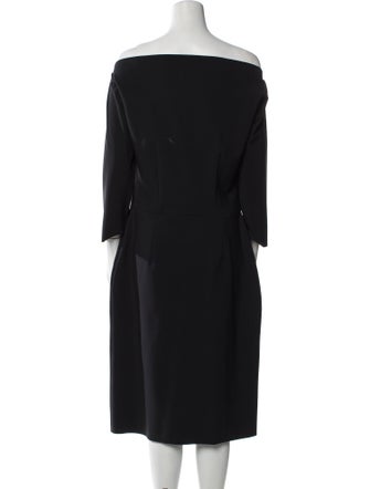 Chiara Boni Off-The-Shoulder Midi Length Dress
