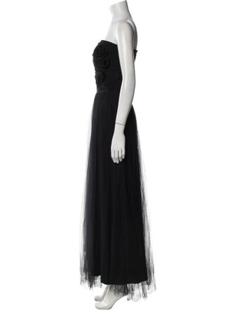 Chiara Boni Strapless Midi Length Dress