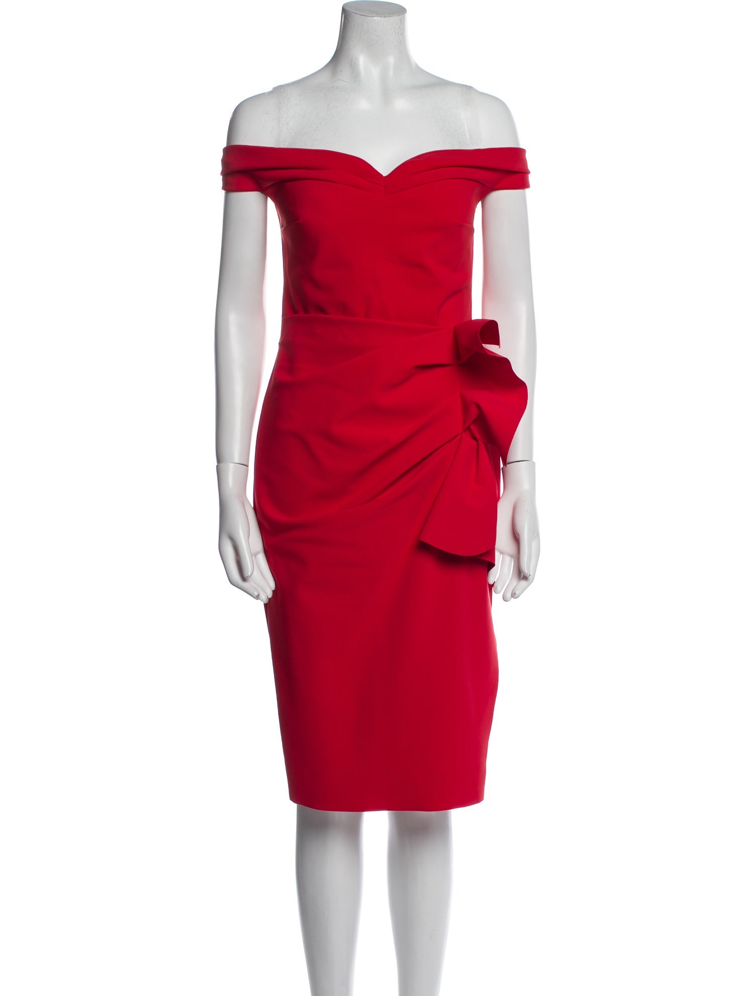 Chiara Boni Off-The-Shoulder Knee-Length Dress