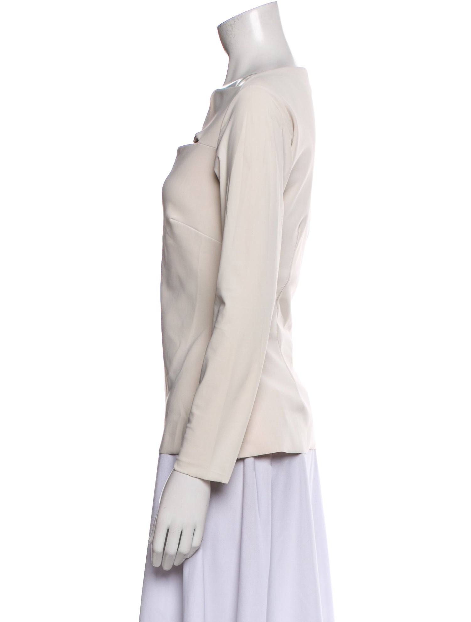 Chiara Boni Bateau Neckline Three-Quarter Sleeve Top