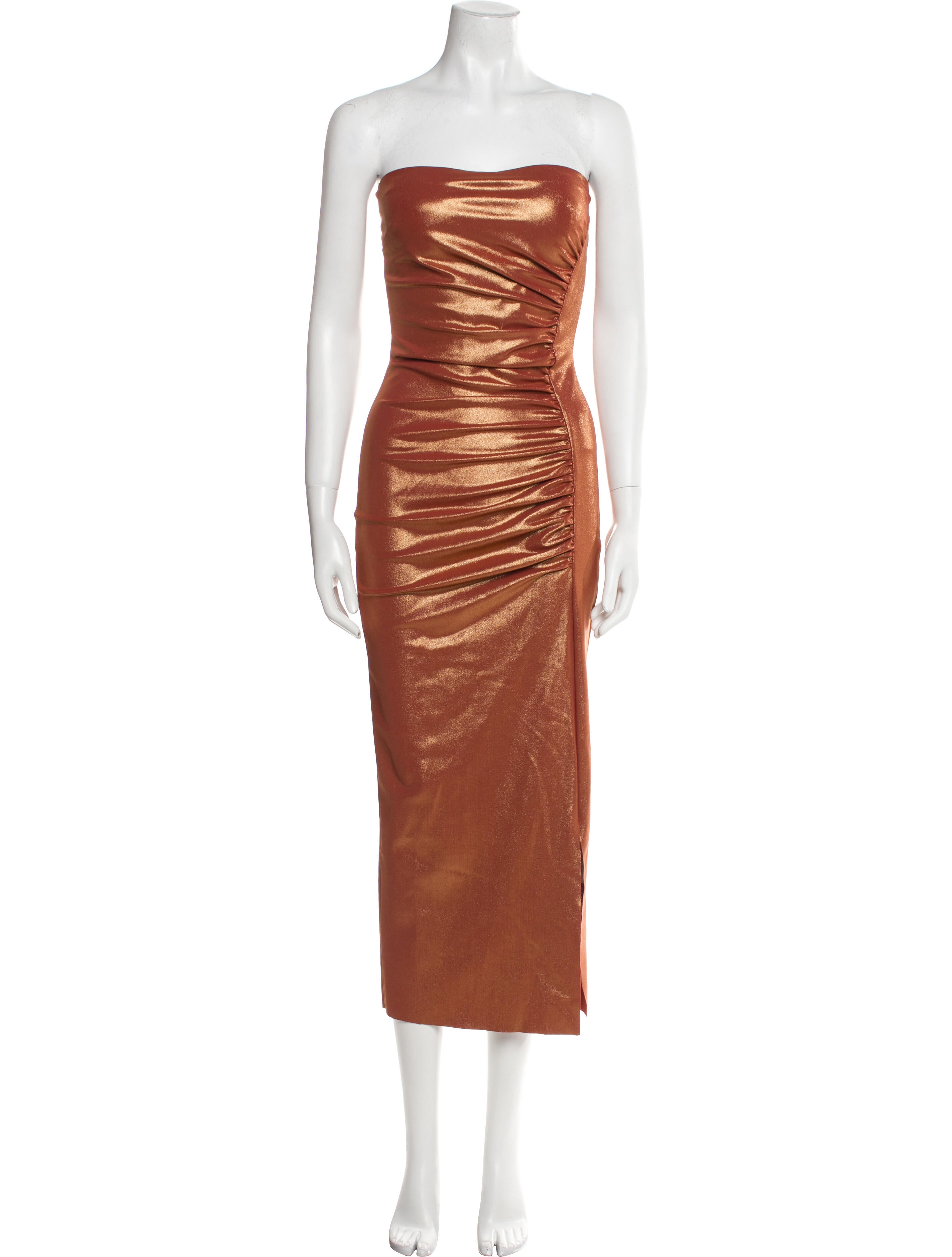 Chiara Boni Strapless Knee-Length Dress