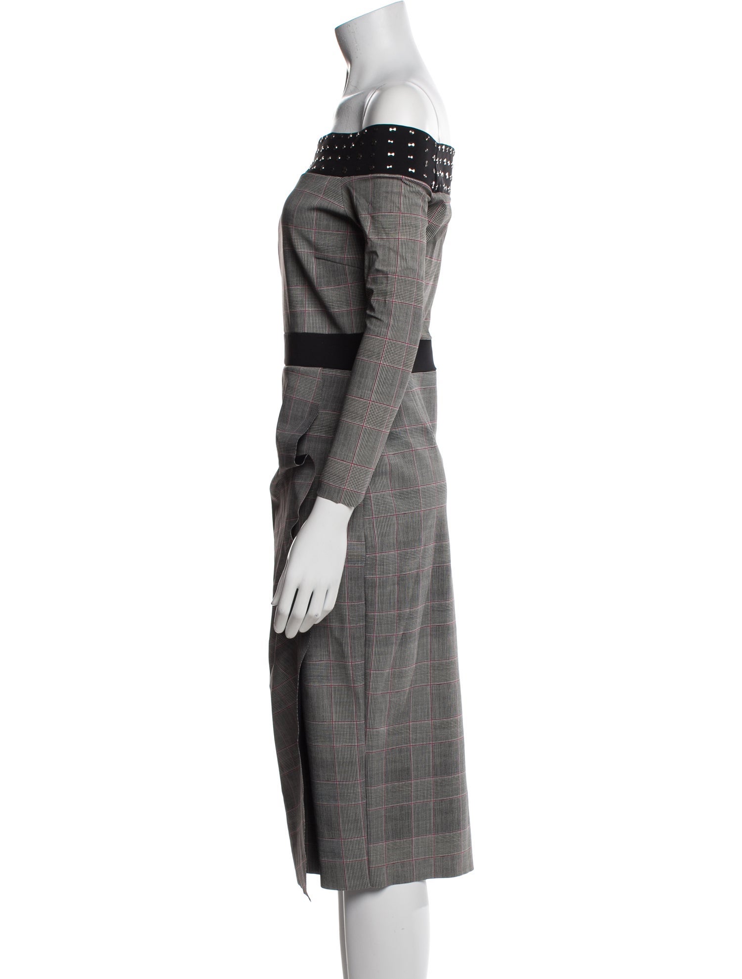 Chiara Boni Plaid Print Knee-Length Dress