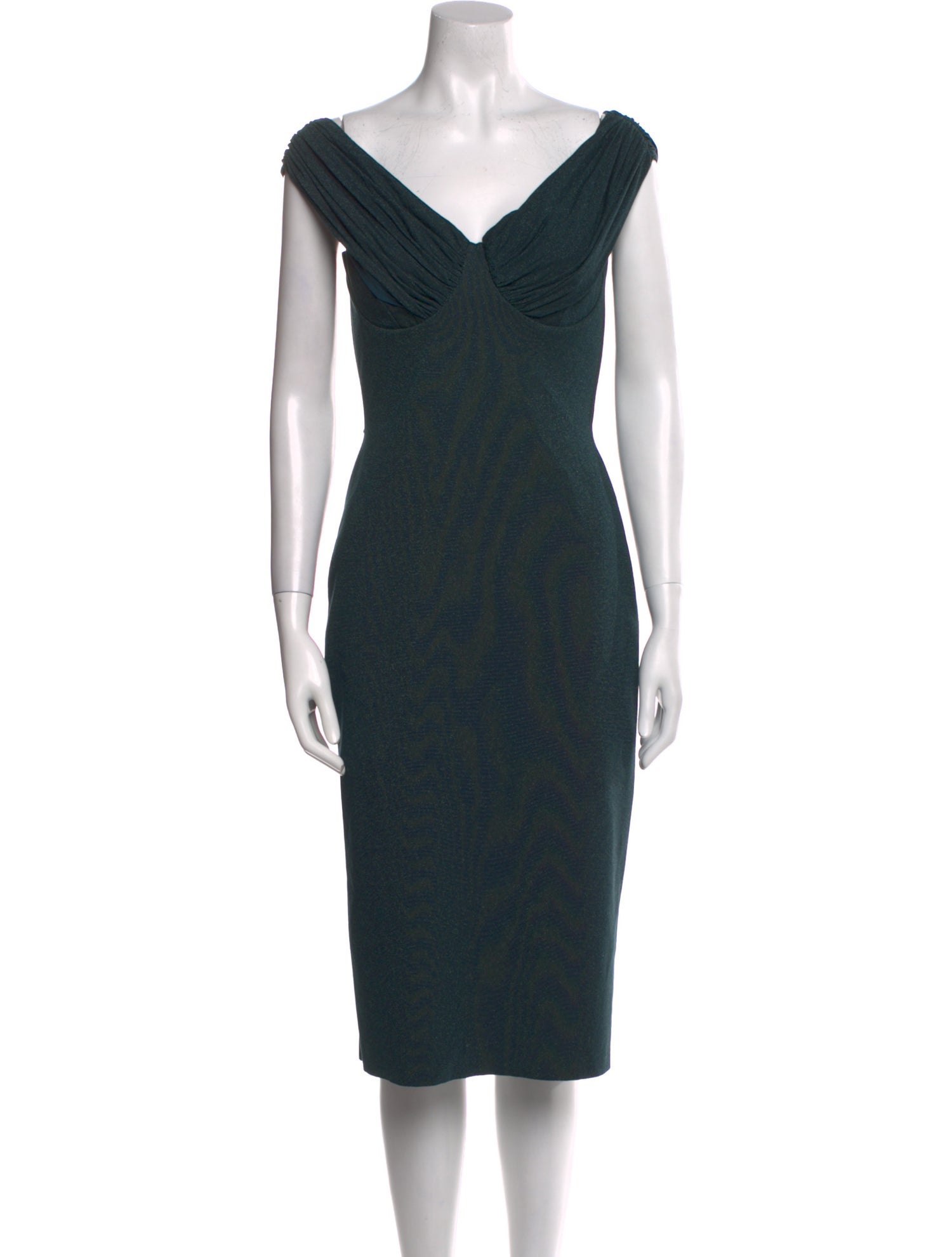 Chiara Boni V-Neck Knee-Length Dress
