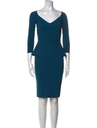 Chiara Boni V-Neck Knee-Length Dress