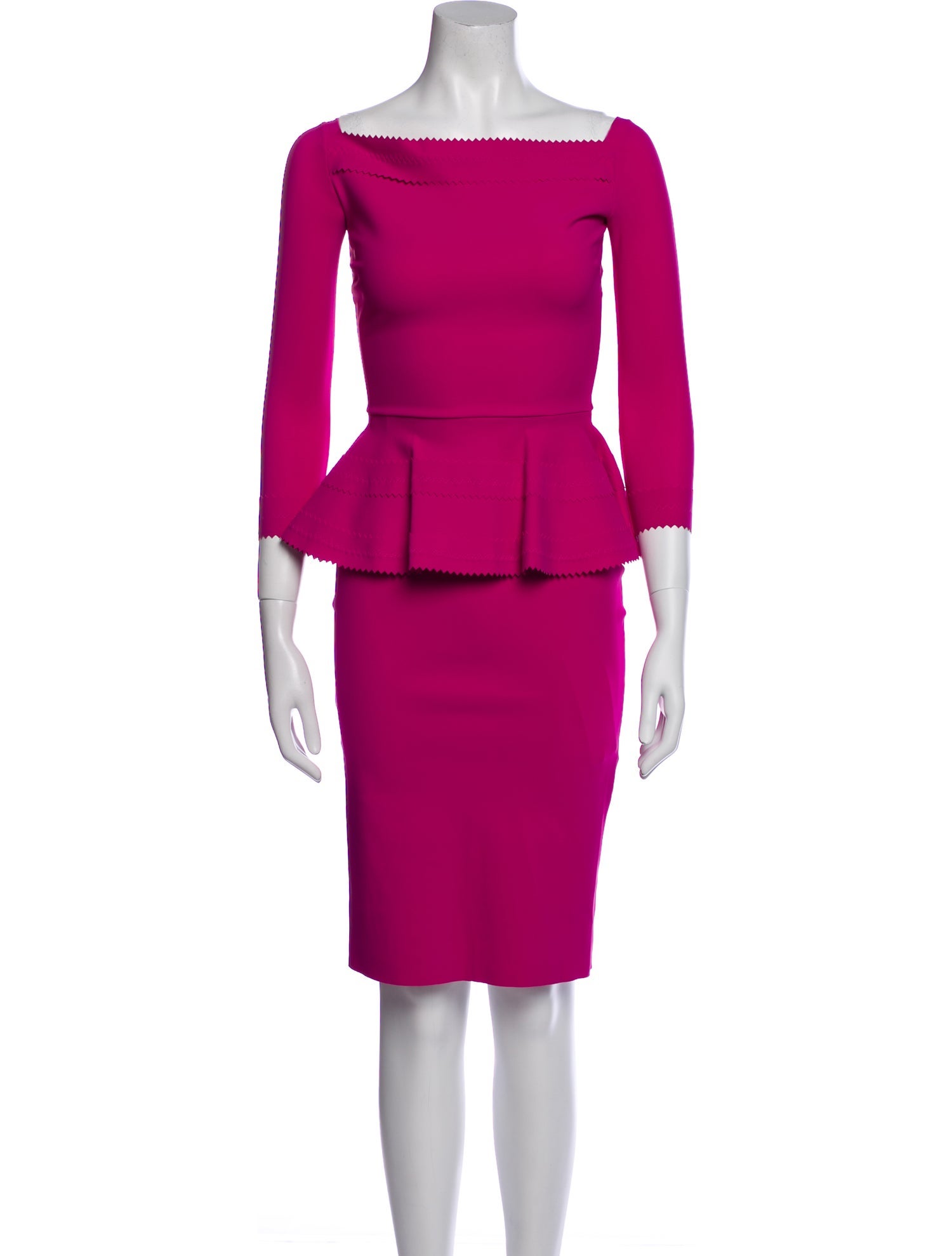 Chiara Boni Bateau Neckline Knee-Length Dress w/ Tags