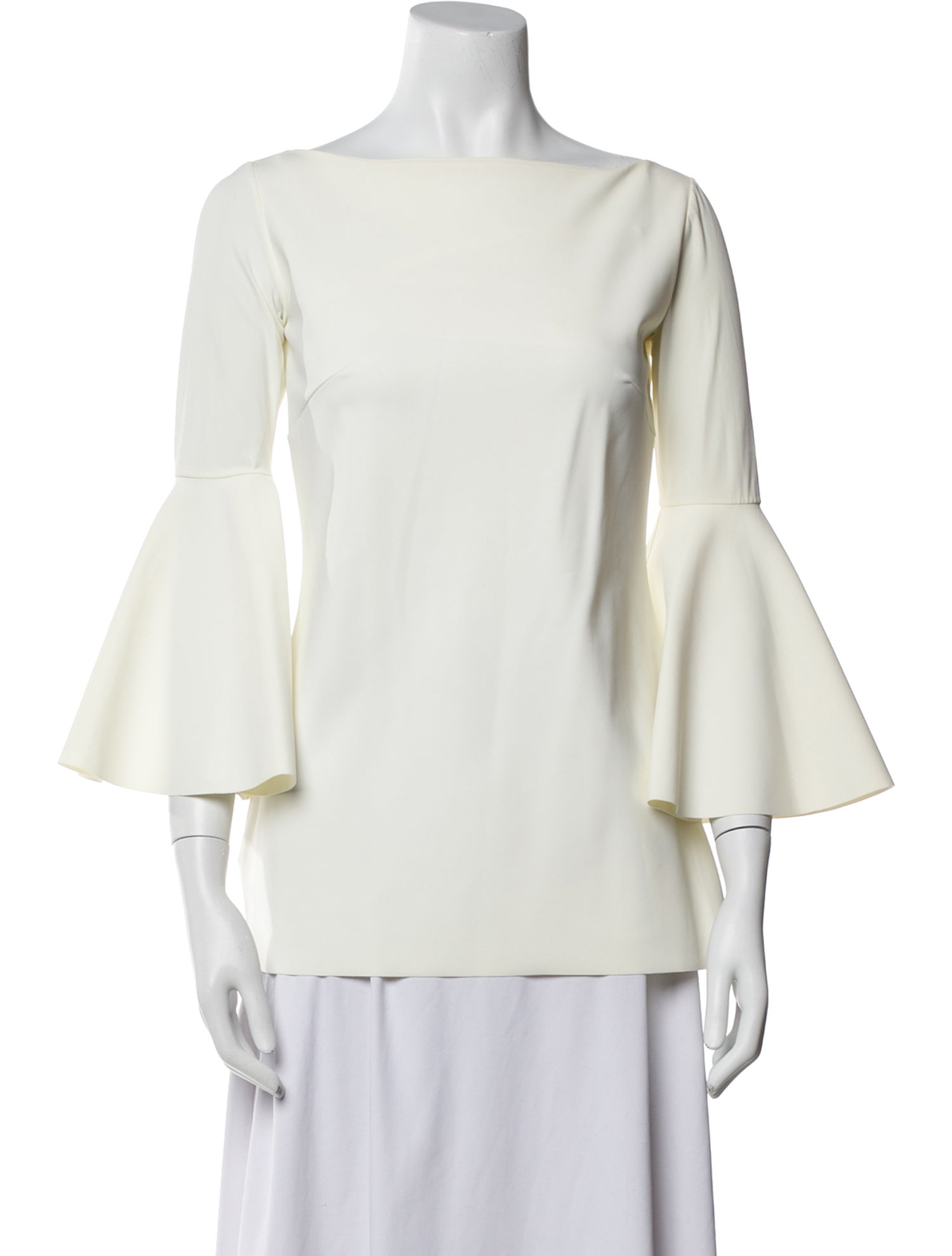 Chiara Boni Bateau Neckline Three-Quarter Sleeve Blouse
