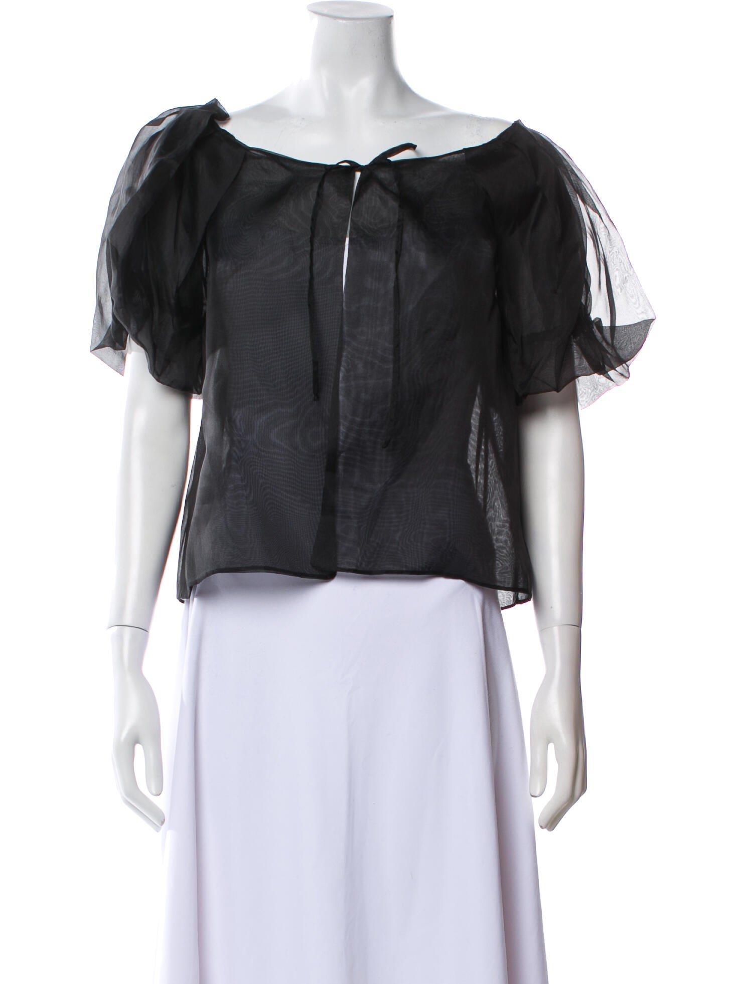 Chiara Boni Off-The-Shoulder Short Sleeve Crop Top