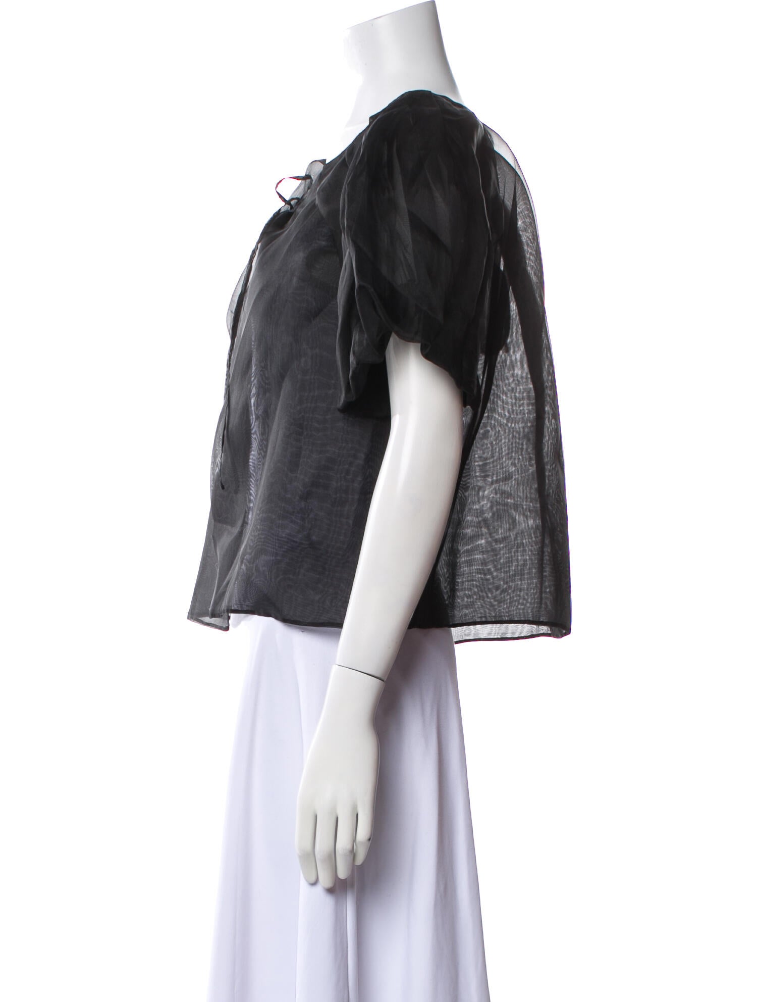 Chiara Boni Off-The-Shoulder Short Sleeve Crop Top