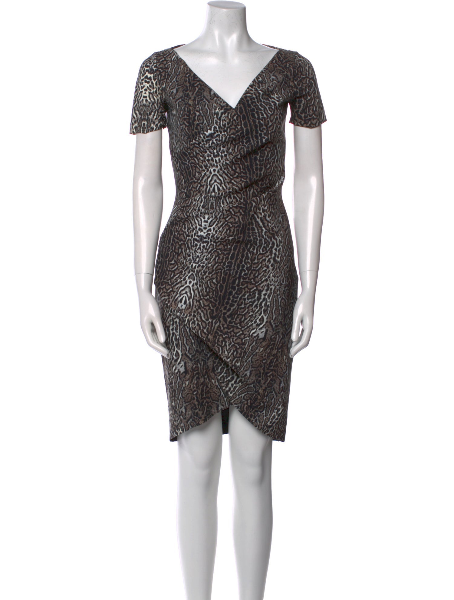 Chiara Boni Animal Print Knee-Length Dress