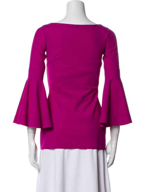 La Petite Robe di Chiara Boni Scoop Neck Three-Quarter Sleeve Blouse