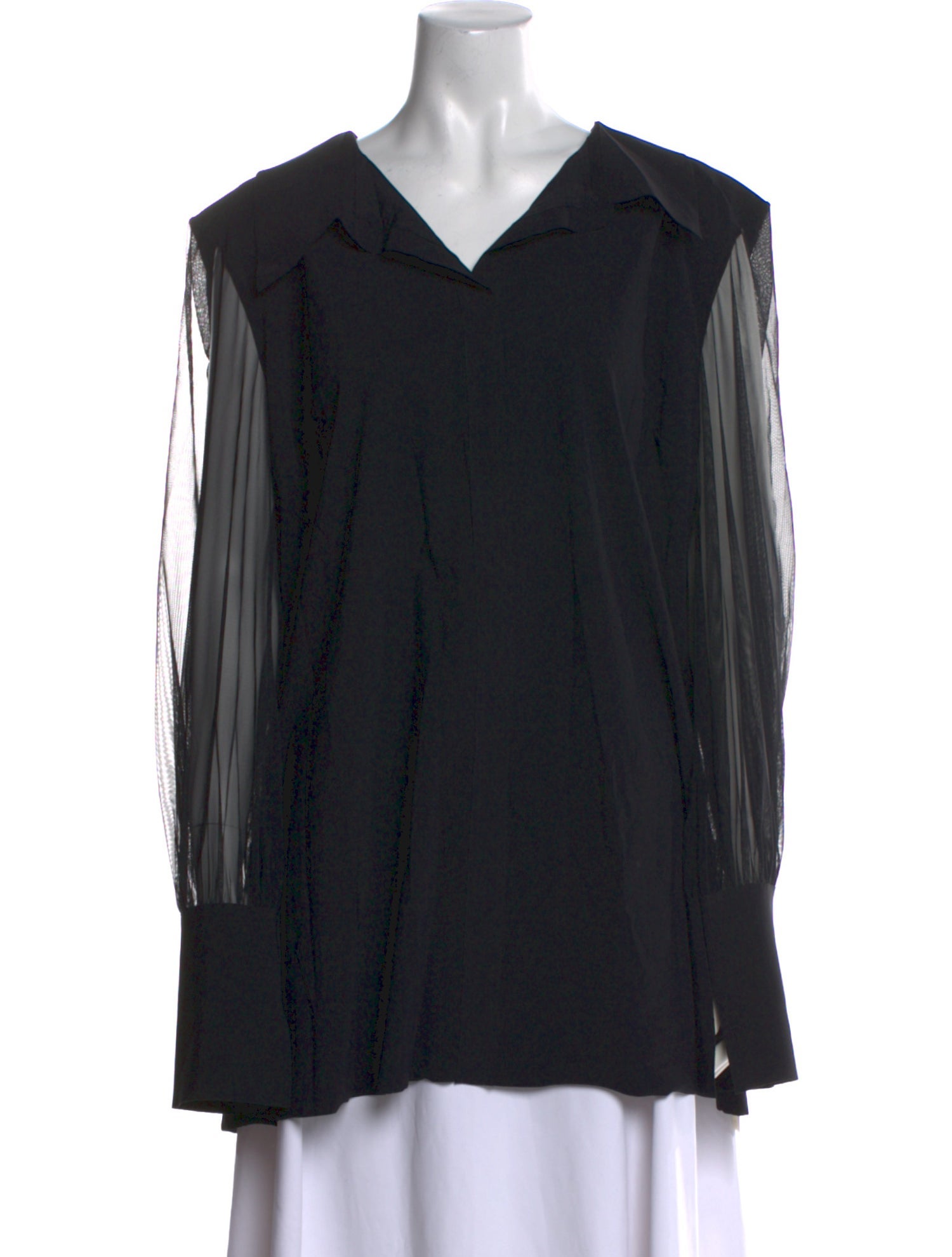 Chiara Boni V-Neck Long Sleeve Blouse