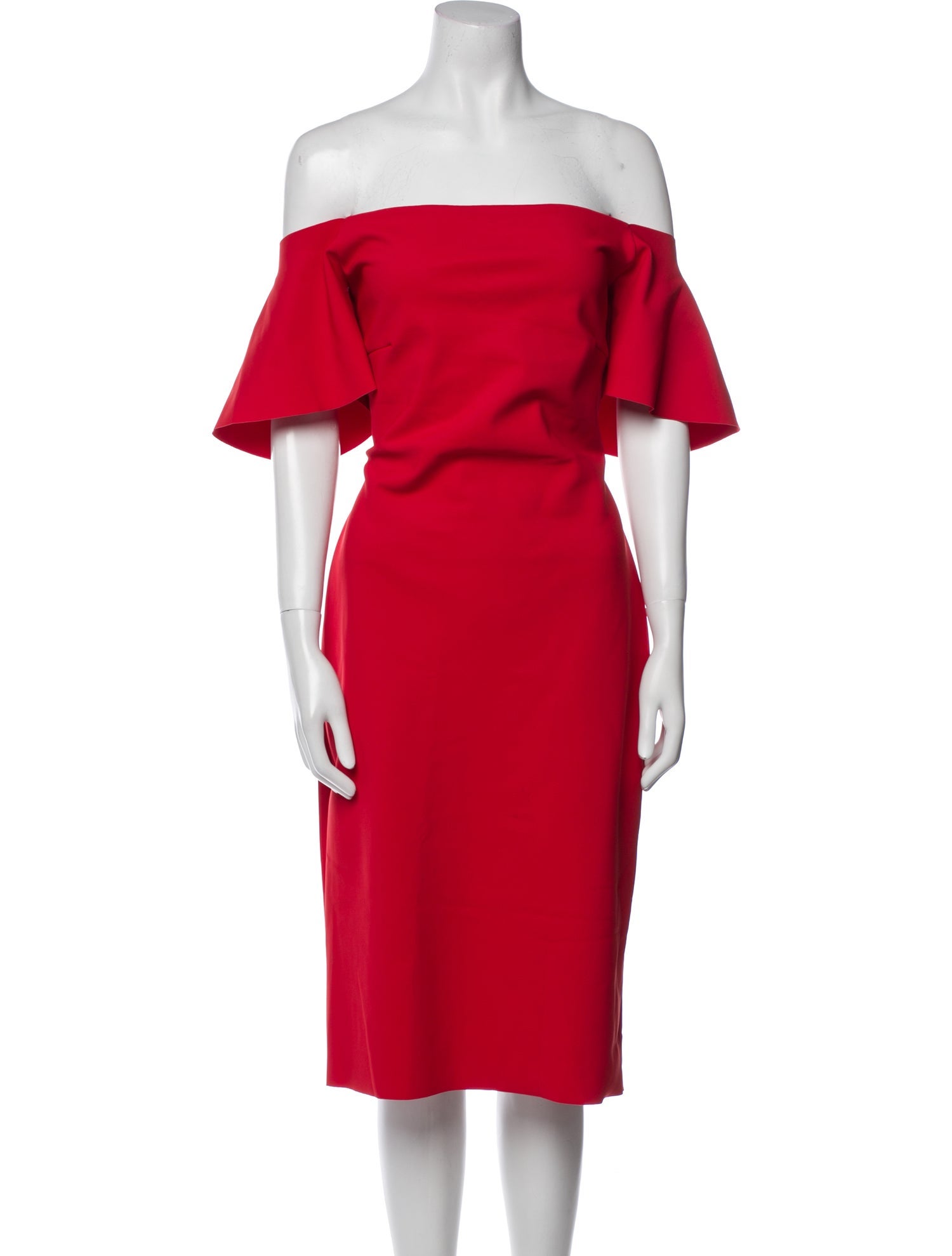 Chiara Boni Off-The-Shoulder Knee-Length Dress