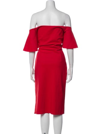 Chiara Boni Off-The-Shoulder Knee-Length Dress