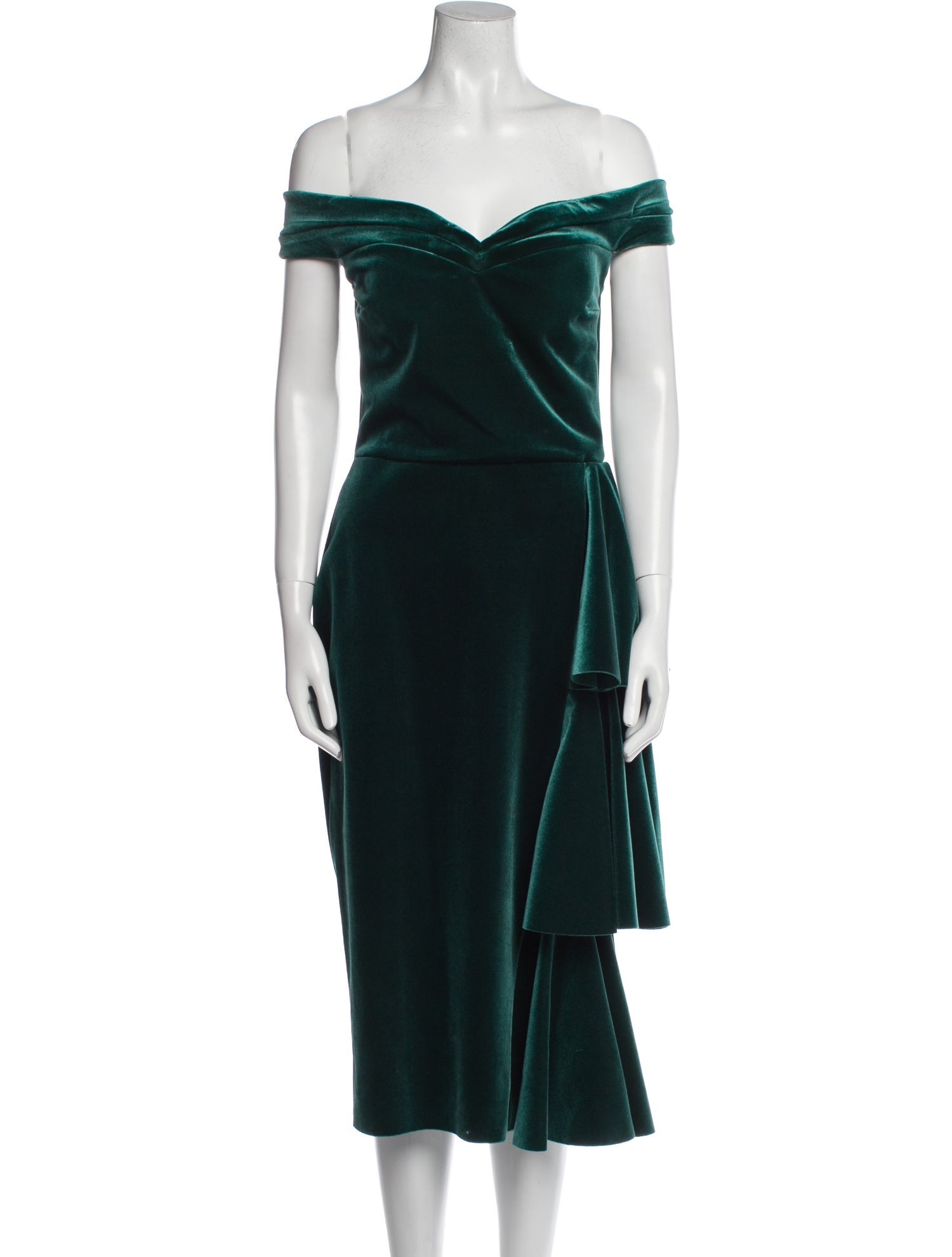 Chiara Boni Off-The-Shoulder Midi Length Dress