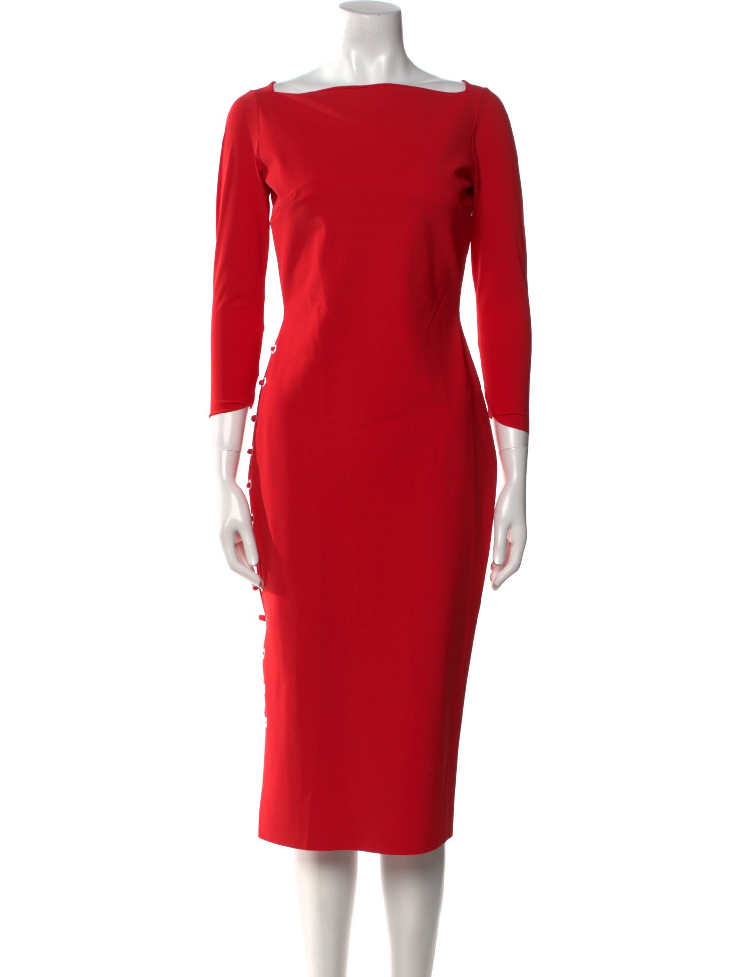 Chiara Boni Bateau Neckline Midi Length Dress