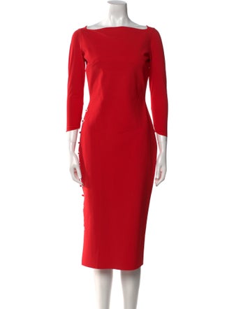 Chiara Boni Bateau Neckline Midi Length Dress