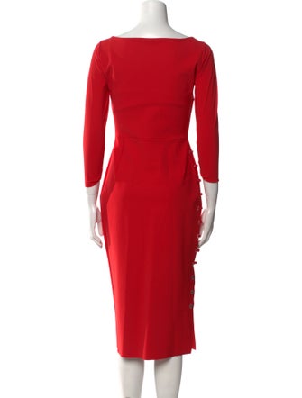 Chiara Boni Bateau Neckline Midi Length Dress